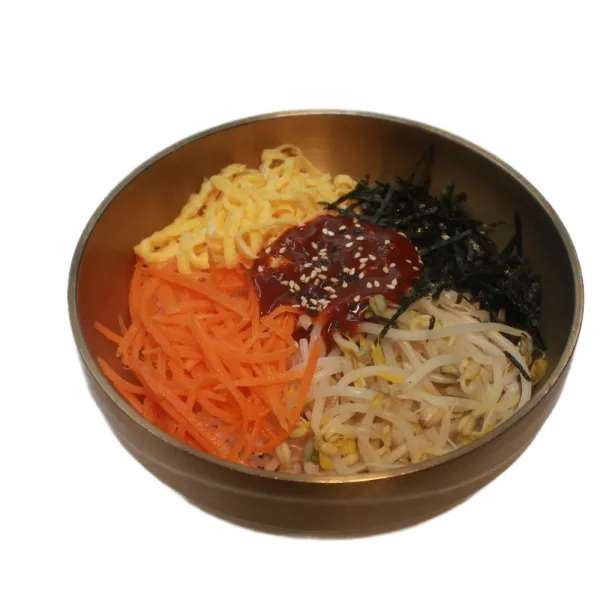 Arroz tradicional coreano con kimchi